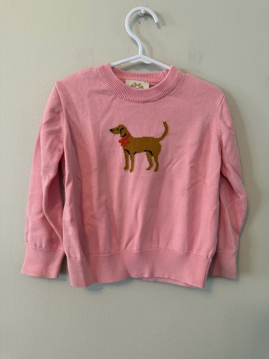 The Beaufort Bonnet Company Other - The Beaufort Bonnet Company Pink Dog Knit Sweater